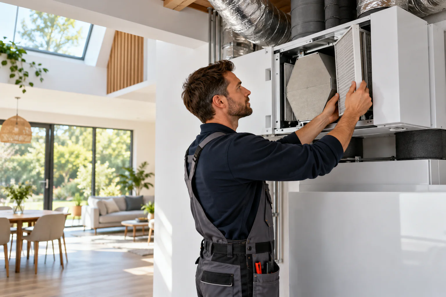 Installation d'une ventilation mécanique dans une maison