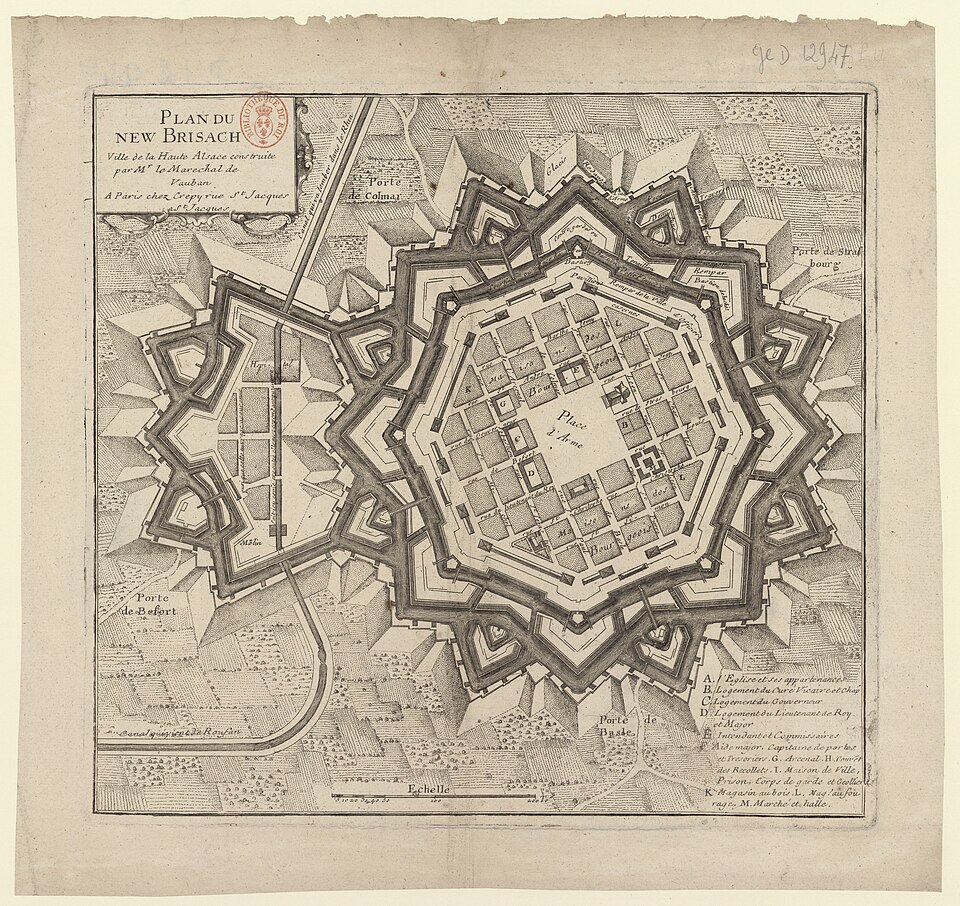 Plan de Neuf-Brisach, 1710